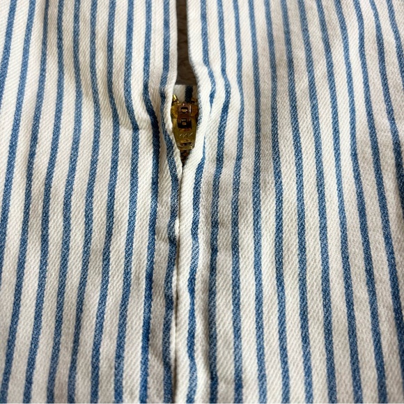 J. Crew Point Sur Women's Striped Jumpsuit Size 4 NWT Denim Wide Leg Tailored - Picture 10 of 15